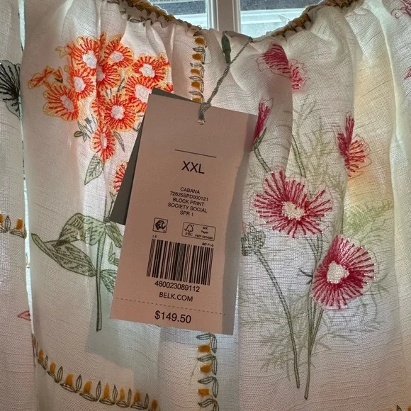 NWT Crown & Ivy x Society Social Multi Color Floral Patchwork Maxi Dress - Picture 2 of 4